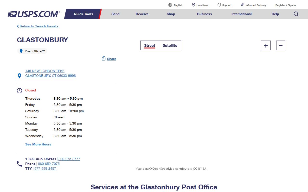 Glastonbury ZIP code directory Glastonbury Post Office